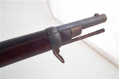 Lot 354 - Indian copy of an Enfield percussion carbine with socket bayonet