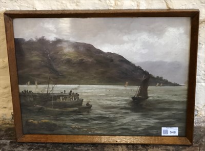 Lot 548 - H.H. Cubley, "The Pier, Fort William" oil.