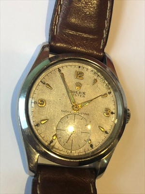 Lot 299 - A mid 20th century Rolex oyster stainless steel wristwatch