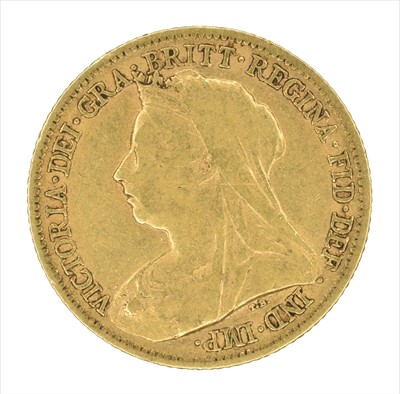 Lot 162 - Queen Victoria, Half-Sovereign, 1899, London Mint.