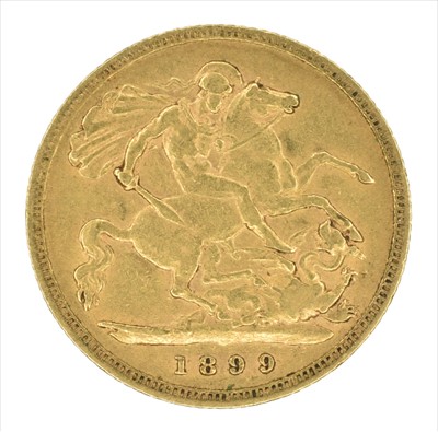 Lot 162 - Queen Victoria, Half-Sovereign, 1899, London Mint.