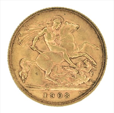 Lot 123 - King Edward VII, Half-Sovereign, 1908, London Mint.