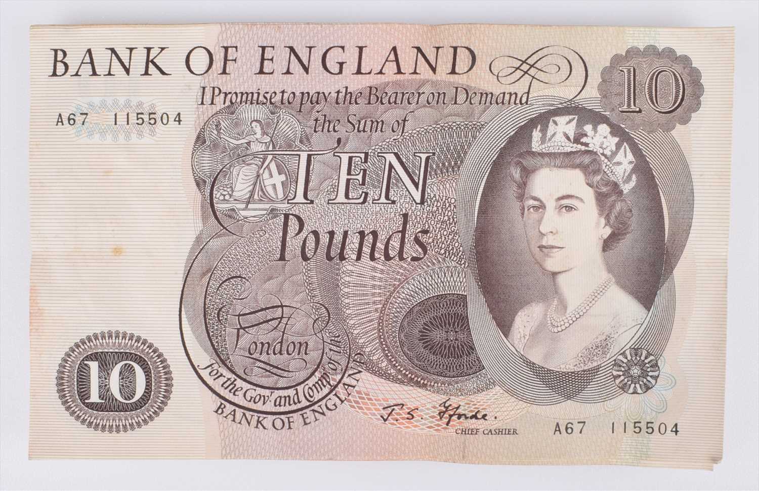 Lot 43 - Forty-seven consecutive Series "C" Portrait Issue (January 1967), Ten Pounds banknotes (47).