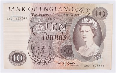Lot 50 - Five consecutive Series "C" Portrait Issue (January 1967), Ten Pounds banknotes (5).
