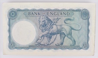 Lot 41 - Forty-four Series "B" Helmeted Britannia Issue (February 1957), Five Pounds banknotes (44).