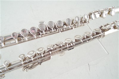 Lot 23 - Artley Flute, Buffet curved head flute and a collection of music