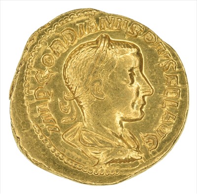 Lot 194 - Gordian III. AD 238-244 Gold Aureus, gVF.