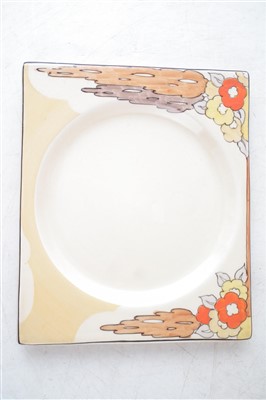 Lot 346 - Clarice Cliff preserve, plate and Biarritz plate