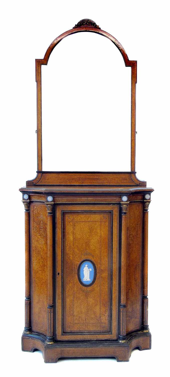 588 - Victorian Pier cabinet with matching mirror.