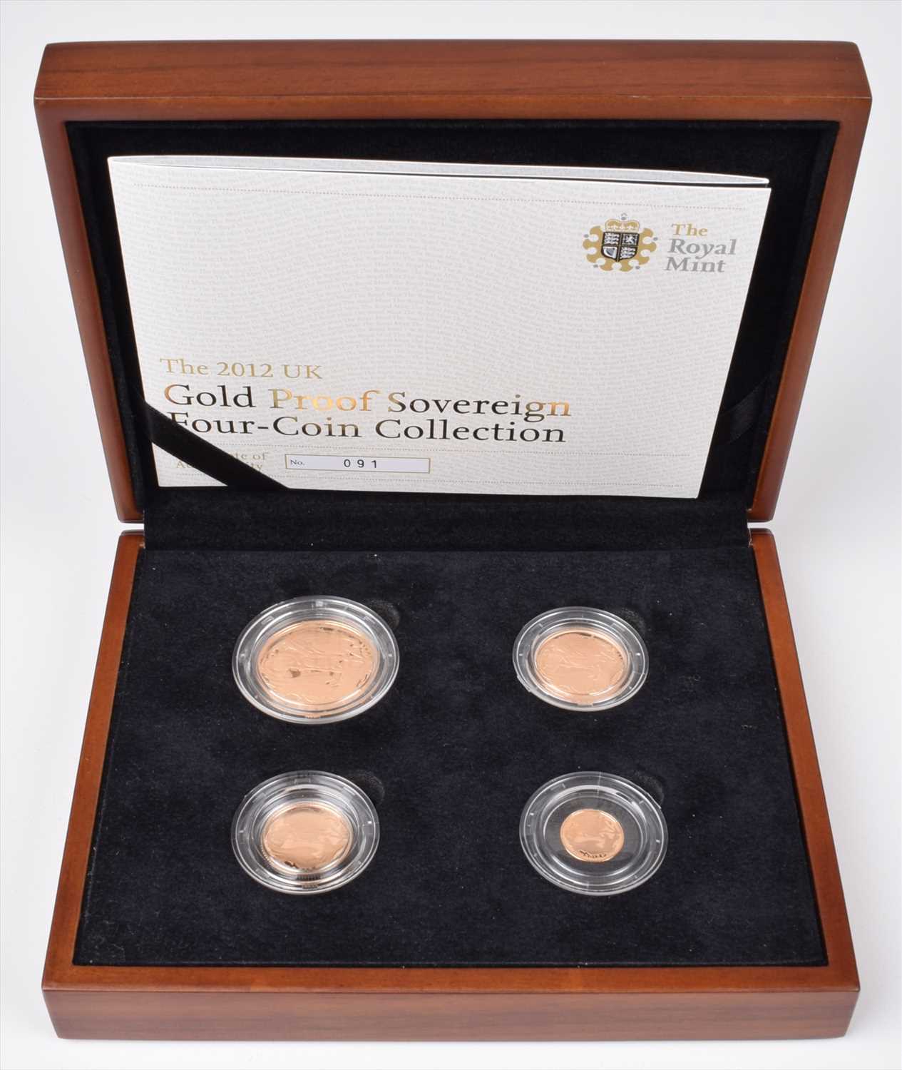 Lot 130 - Elizabeth II, United Kingdom, 2012, Gold Proof Four-Coin Sovereign Collection, Royal Mint.