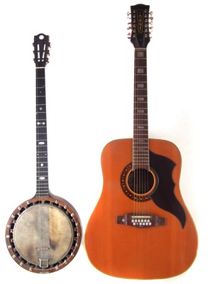 Lot 62 - Eko twelve string guitar and a Windsor banjo