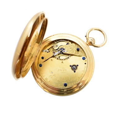 Lot 307 - A Victorian 18ct gold Dent full hunter pocket watch
