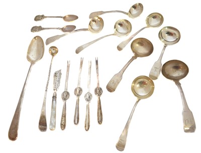Lot 3 - A selection of George III and later silver cutlery
