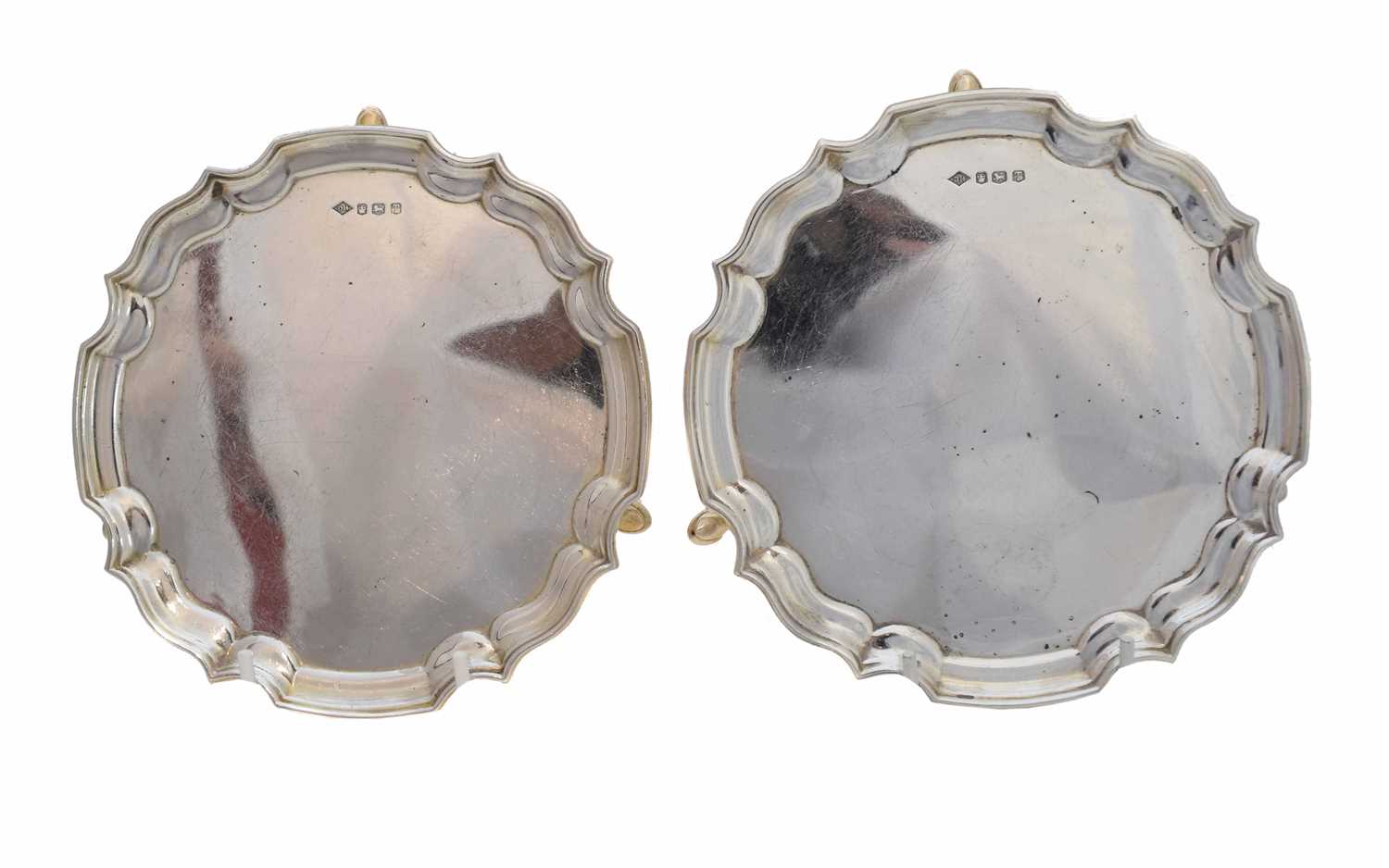 Lot 39 - A pair of 1960's miniature silver salvers