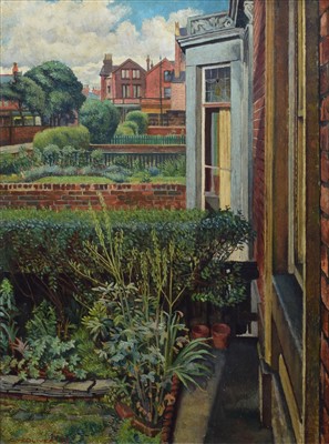 Lot 422 - Charles Oliver, "The Gardens", oil.