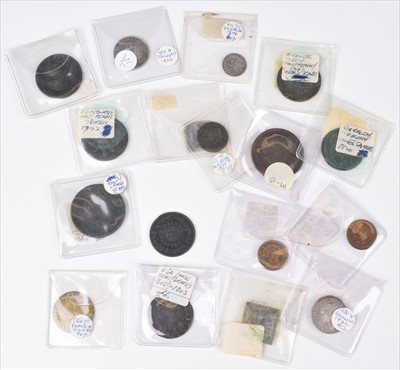 Lot 121 - Assortment of various historical British coins and tokens.