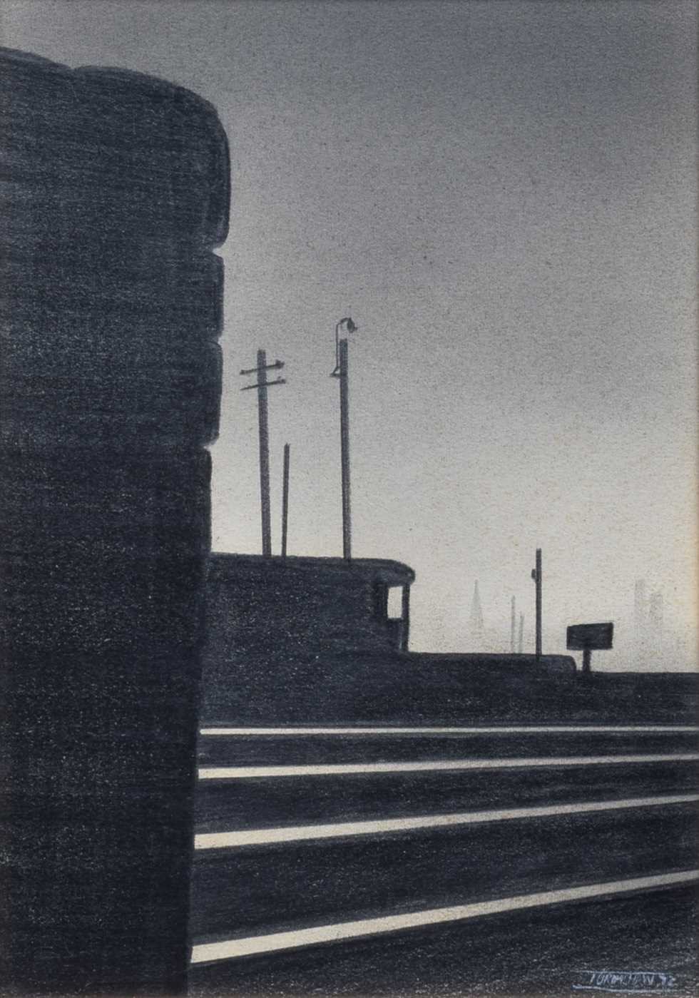 Lot 538 - Trevor Grimshaw, "Railway Study", graphite.