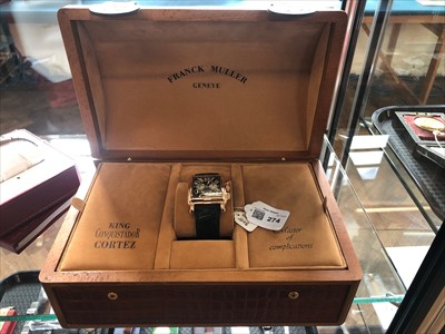 Lot 274 - An 18ct gold Franck Muller Conquistador Cortez wristwatch