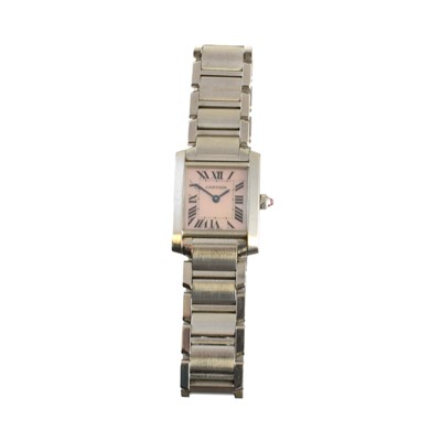 Lot 272 - A Cartier stainless steel Tank Francaise wristwatch