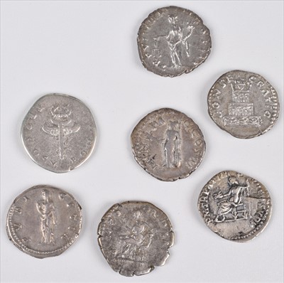 Lot 174 - Denarii of Commodus x 2, Sabina, Antoninus Pius, Vespasian, Clodius Albinus and Faustina (7).