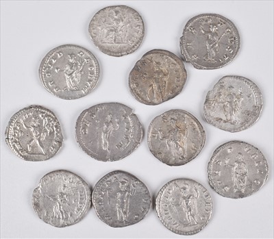 Lot 186 - Denarii of Maximinus I, Julia Mamaea, Severus Alexander, Elagabalus, Julia Soemias, Fine to VF (12).