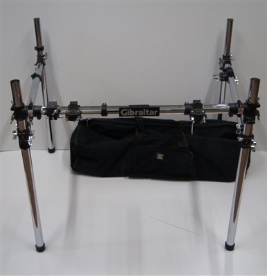Lot 103 - Gibraltar 4-post drum rack with bag together with miscellaneous percussion stands