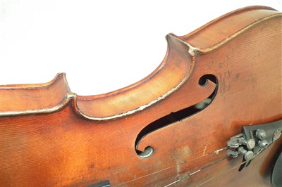 Lot 104 - Violin and bow in case.