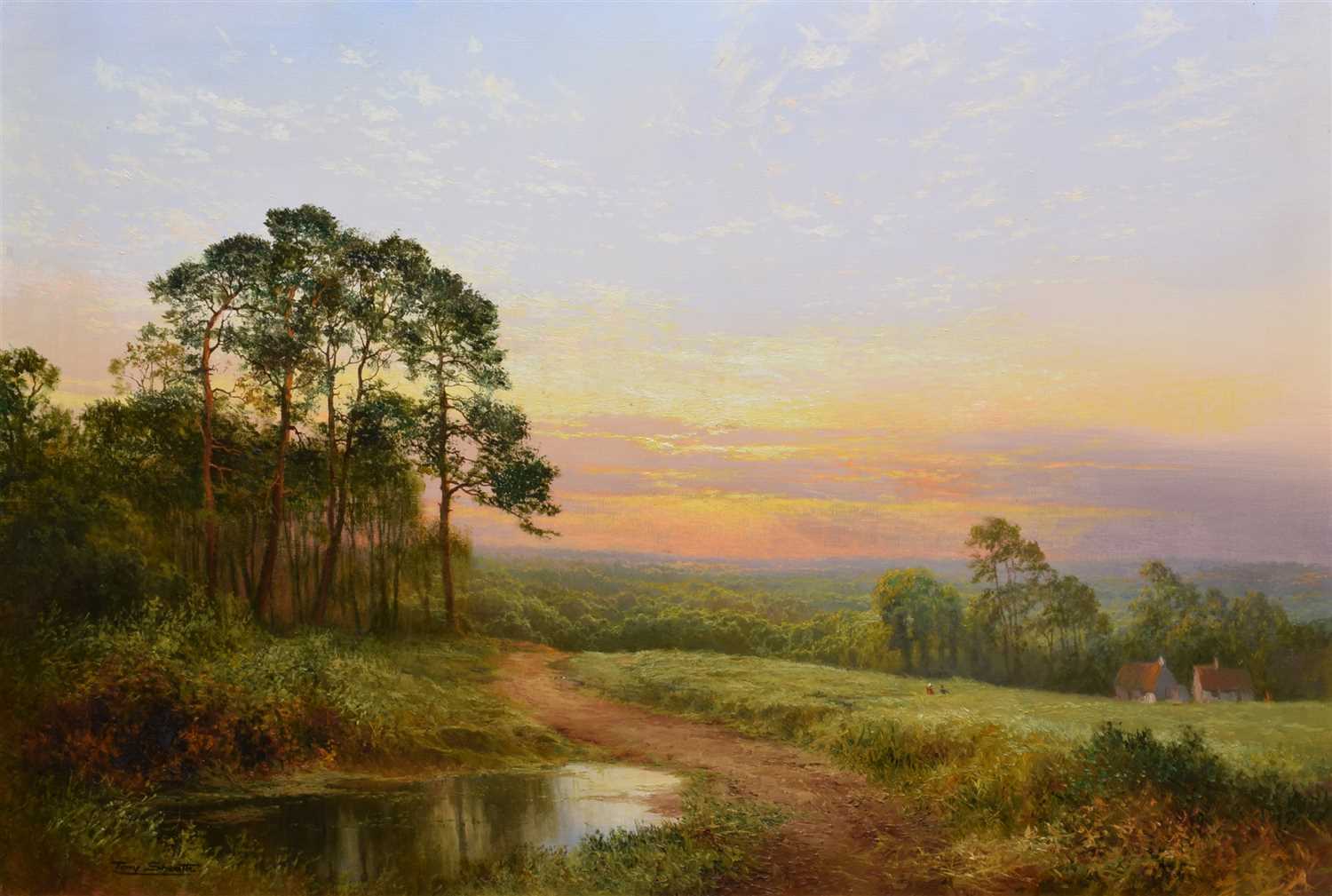 Lot 436 - Tony Sheath, 20th century, "On The Avon", oil.