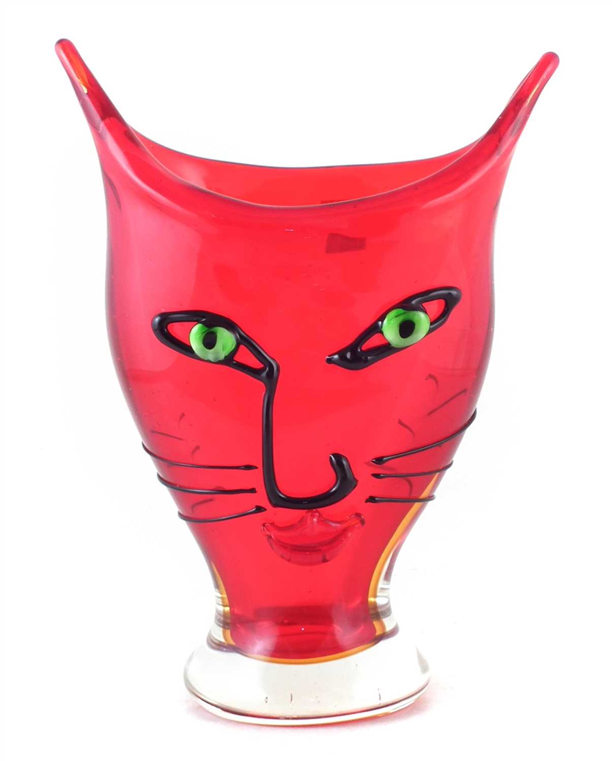 Lot 140 Murano glass face vase, 31cm high.