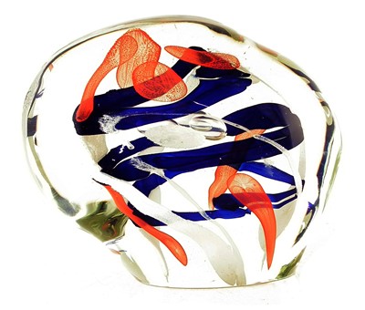 Lot 142 - Murano Rossi glass form signed, 17cm high.