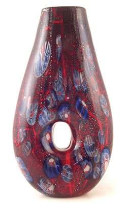Lot 146 - Murano hoop shape glass vase, 38cm high.