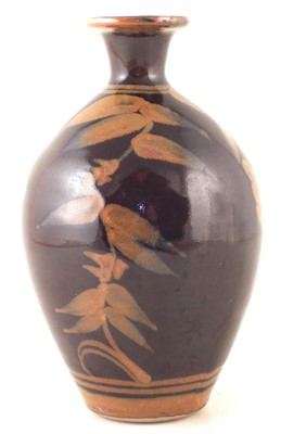 Lot 150 - Derek Emms (1929-2004) Tenmoku vase, 22cm high (artist resale right).