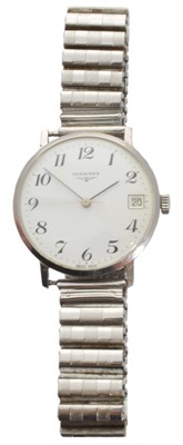 Lot 281 - A mid 20th Century gents Longines stainless steel automatic wristwatch