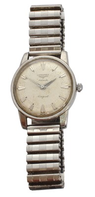 Lot 282 - A mid 20th Century gents Longines stainless steel 'Conquest' automatic wristwatch