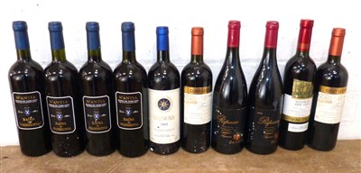 Lot 26 - 10 Bottles Mixed Lot Fine and Very Fine Italian wines to include Sassicaia 2002
