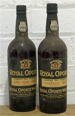 Lot 34 - 2 Bottles Royal Oporto Vintage Port 1962 (t/s and b/n)