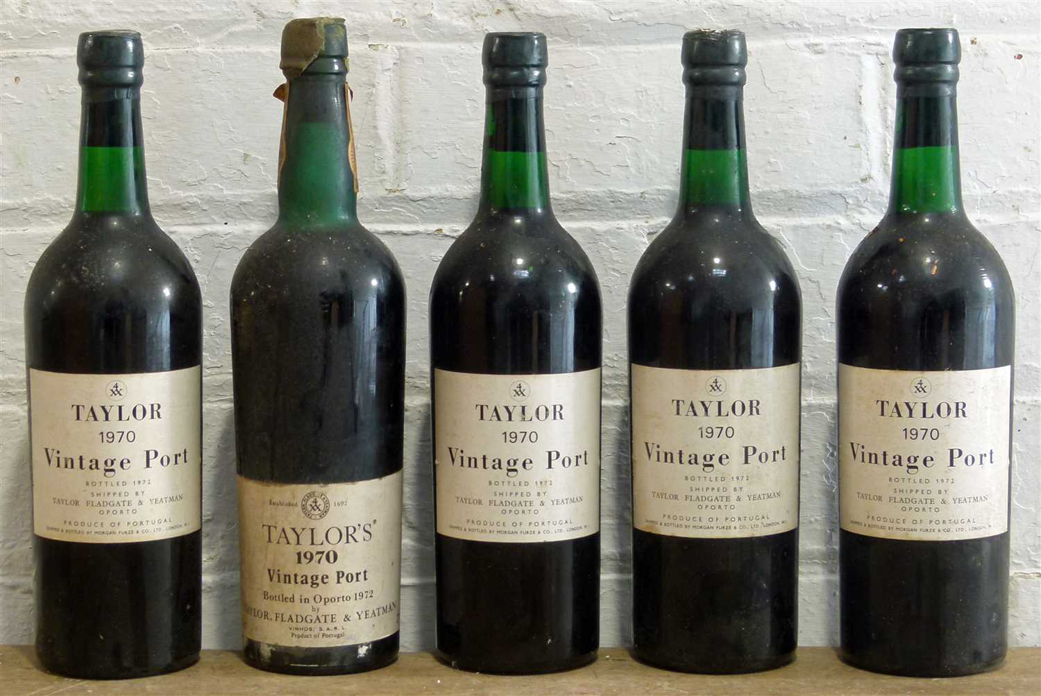 Lot 43 - 5 Bottles Taylor’s Vintage Port 1970