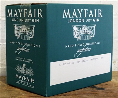 Lot 86 - 6 Bottles in original unopened Presentation Carton “Mayfair” London Dry Gin