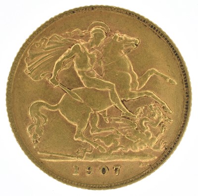 Lot 74 - King Edward VII, Half-Sovereigns, 1905, 1906, 1907, VF (3).