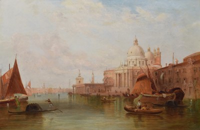 Lot 211 - Alfred Pollentine, Venetian canal scene, oil.