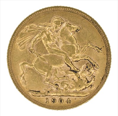 Lot 109 - King Edward VII, Sovereign, 1904, London Mint.