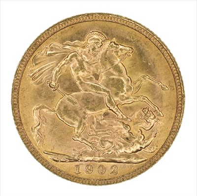 Lot 87 - King Edward VII, Sovereign, 1902, London Mint.