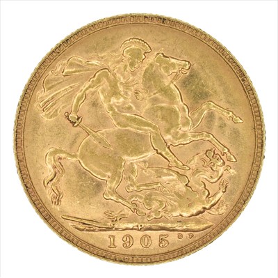 Lot 133 - King Edward VII, Sovereign, 1905, Perth Mint.