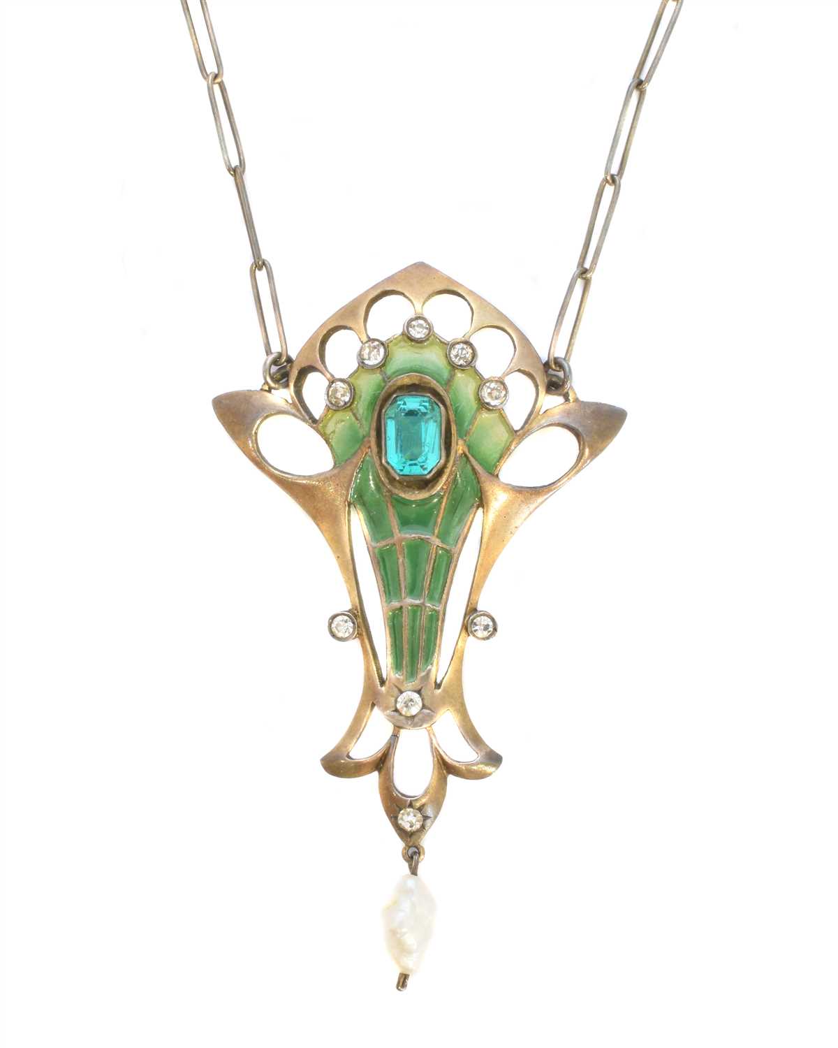 Lot 139 - A French Art Nouveau style necklace, designed...