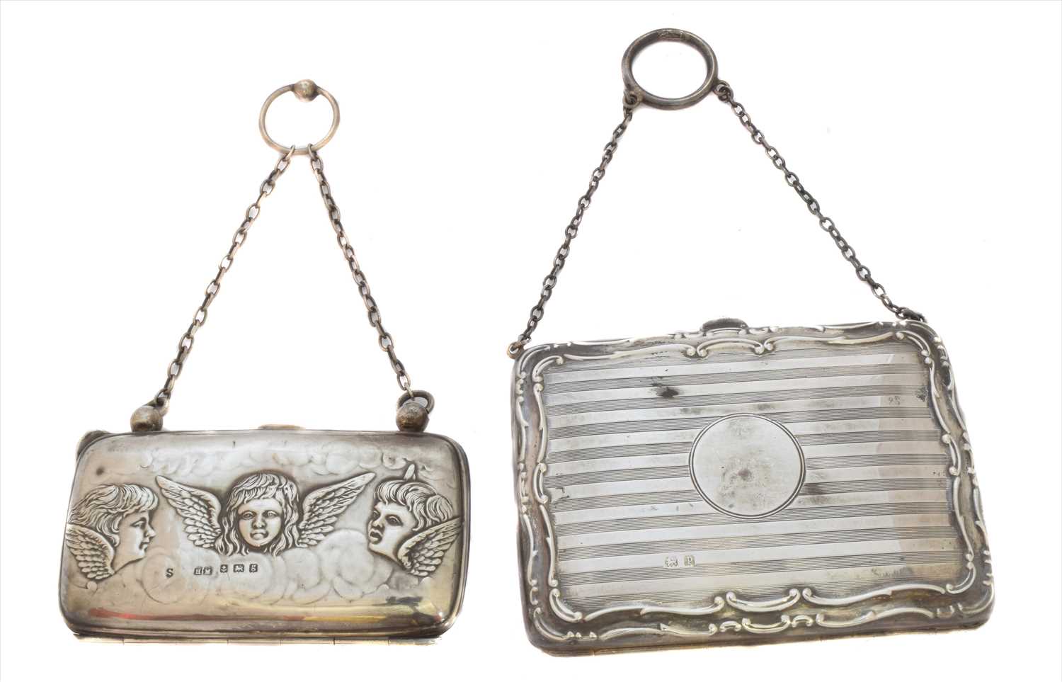 Lot 13 - Two early 20th Century silver purses