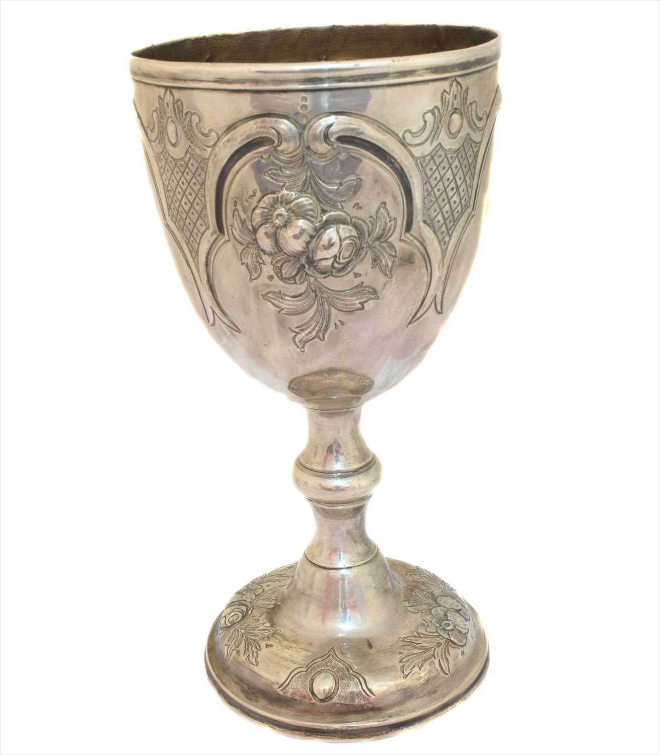 Lot 2 - A Victorian silver goblet