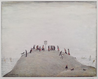Lot 119 - After L.S. Lowry, "The Notice Board", signed print.