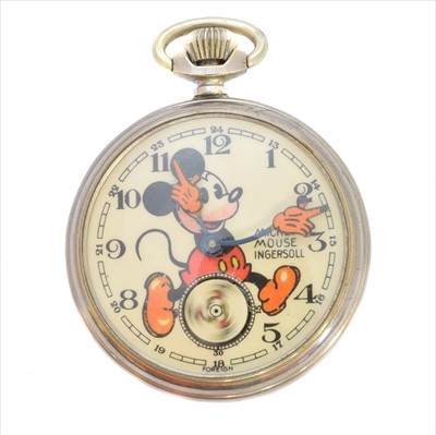 Lot 399 - A Mickey Mouse Ingersoll pocket watch