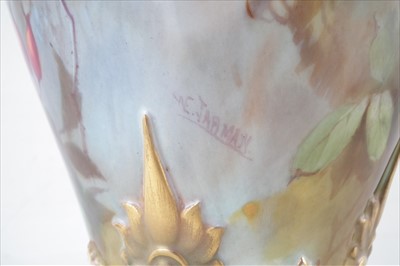 Lot 159 - Royal Worcester vase signed Jarman