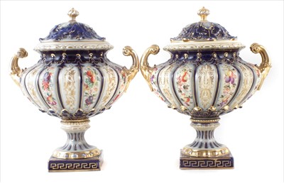 Lot 262 - Pair of Royal Rudolstadt vases
